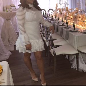 White ruffle dress